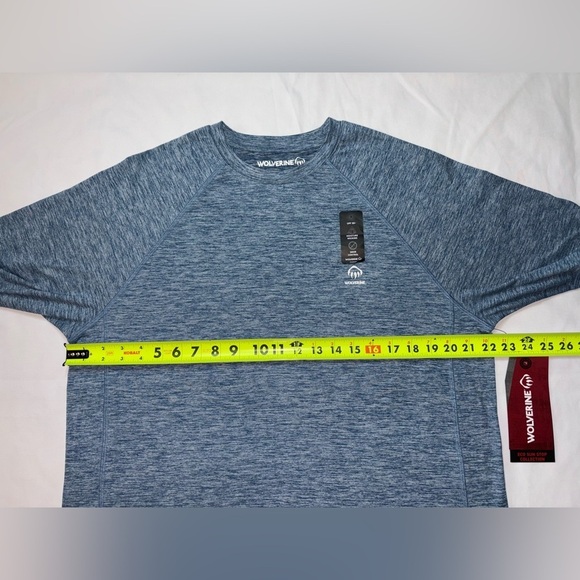Wolverine NWT Men’s Size M Lake Blue Heather Eco Sun Stop Short Sleeve Shirt - Picture 3 of 8